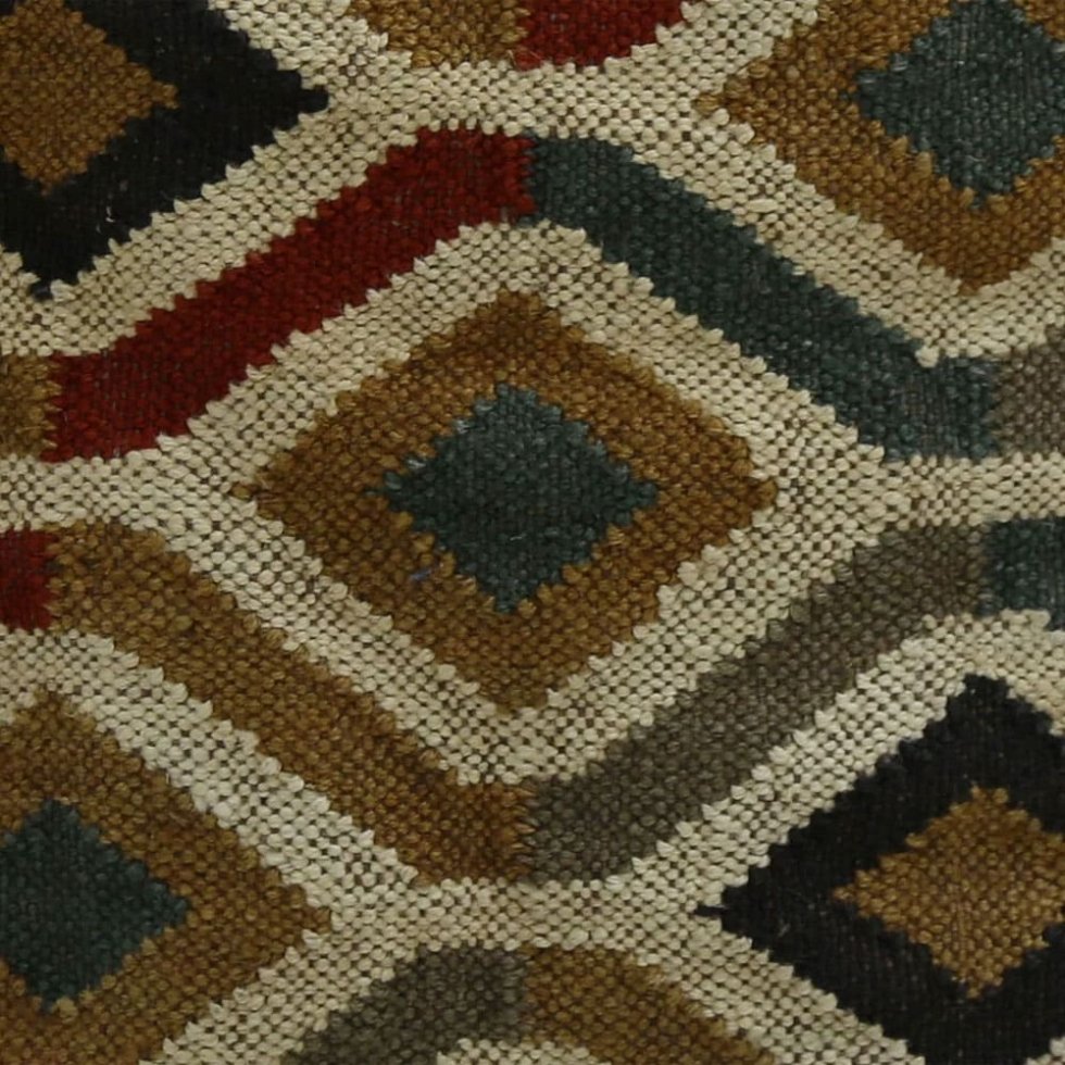 Azteek beige poef van jute - Afbeelding 3