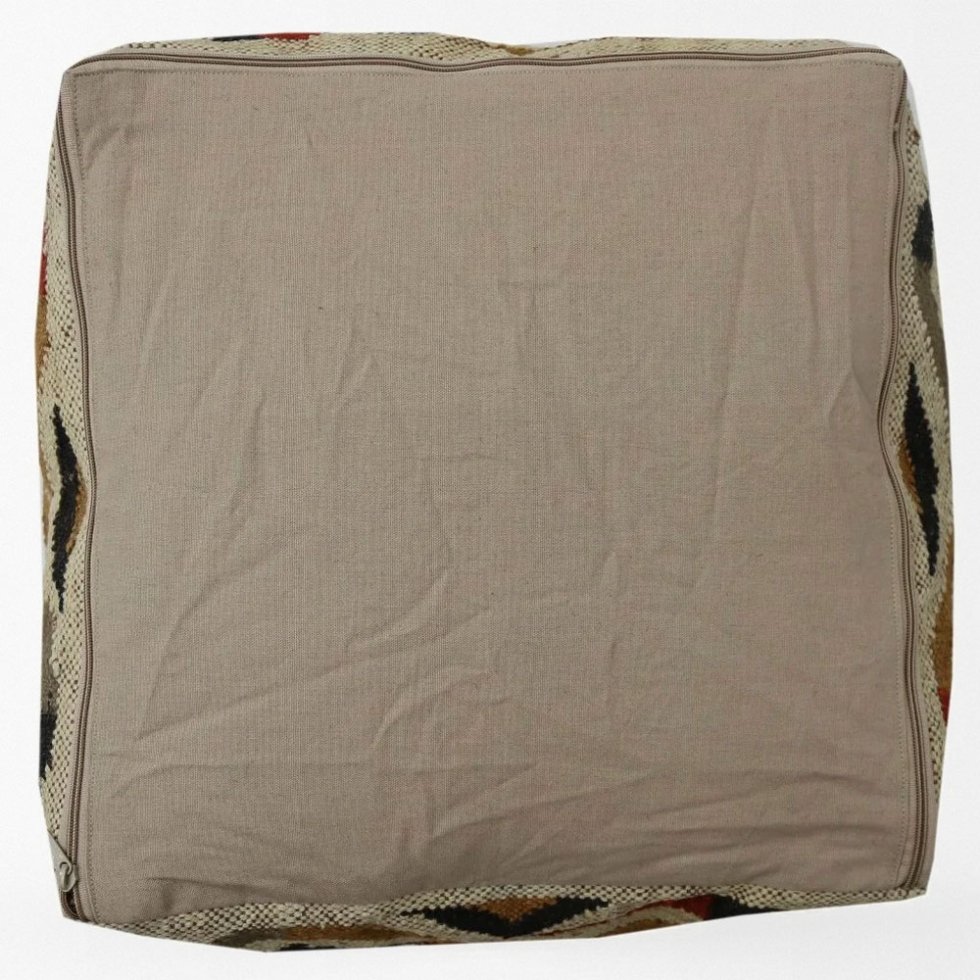 Azteek beige poef van jute - Afbeelding 4