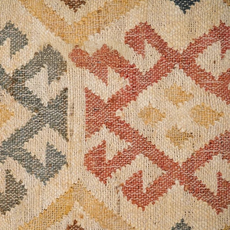 Beige aztec katoenen en jute vloerkleed - Afbeelding 5