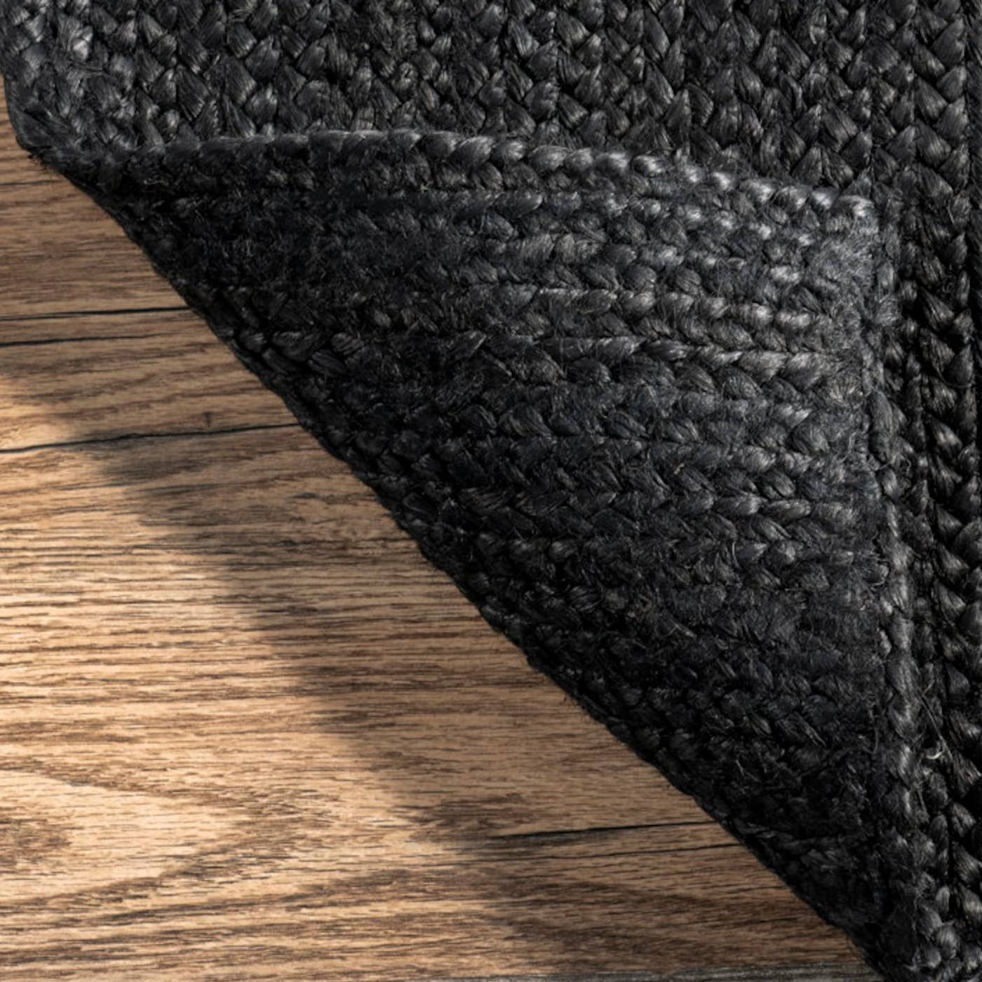 Zwart jute vloerkleed Zwart jute vloerkleed - Afbeelding 4