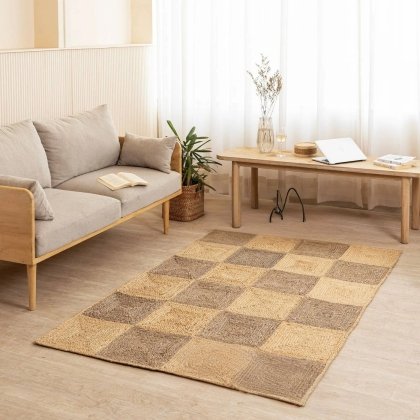 Gevlochten jute vloerkleed