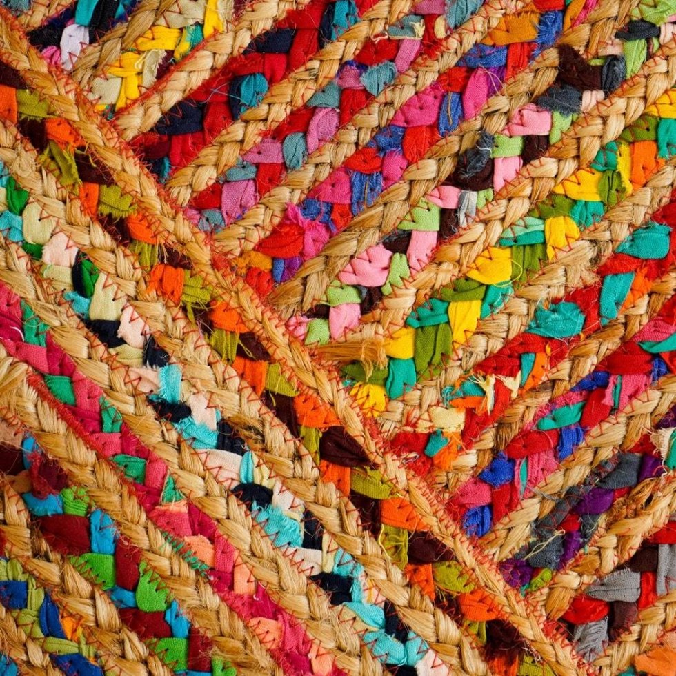 Chindi multicolor gestreept jute vloerkleed - Afbeelding 5