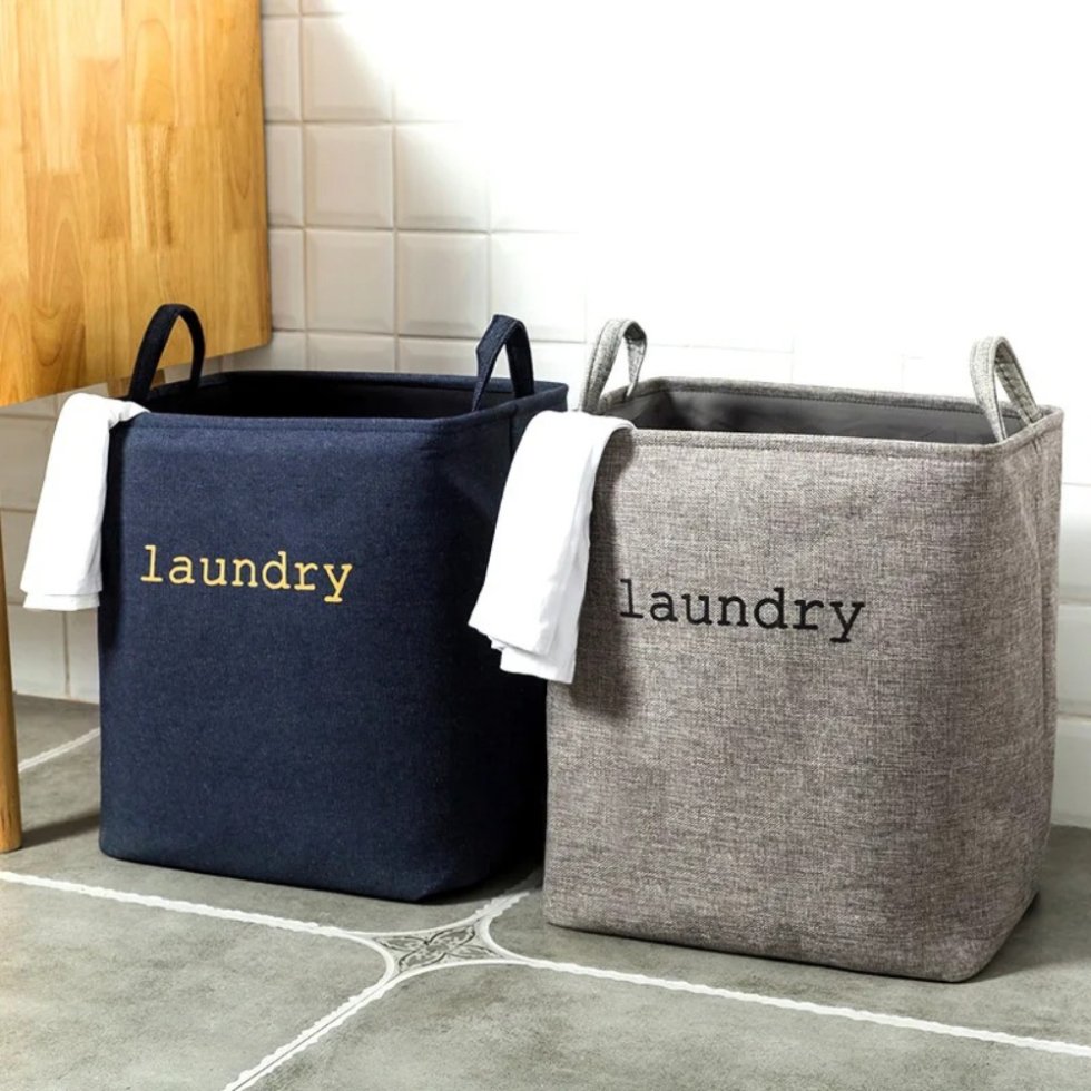 Foldable jute laundry basket - Afbeelding 2