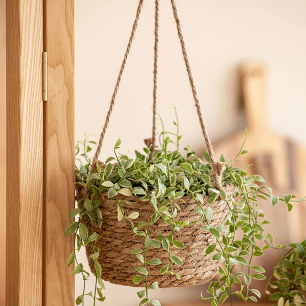 Hanging jute rope basket plant pot - Afbeelding 3