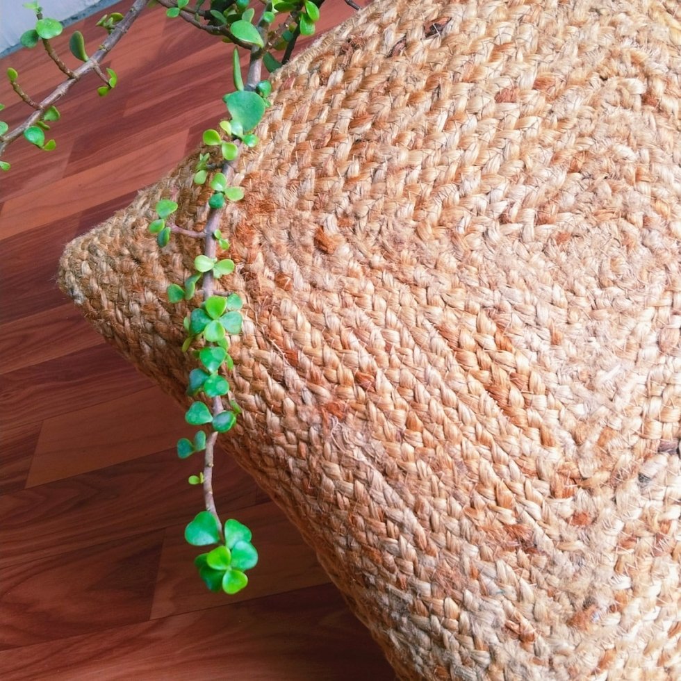 Natuurlijke gevlochten jute kussenset - Afbeelding 3