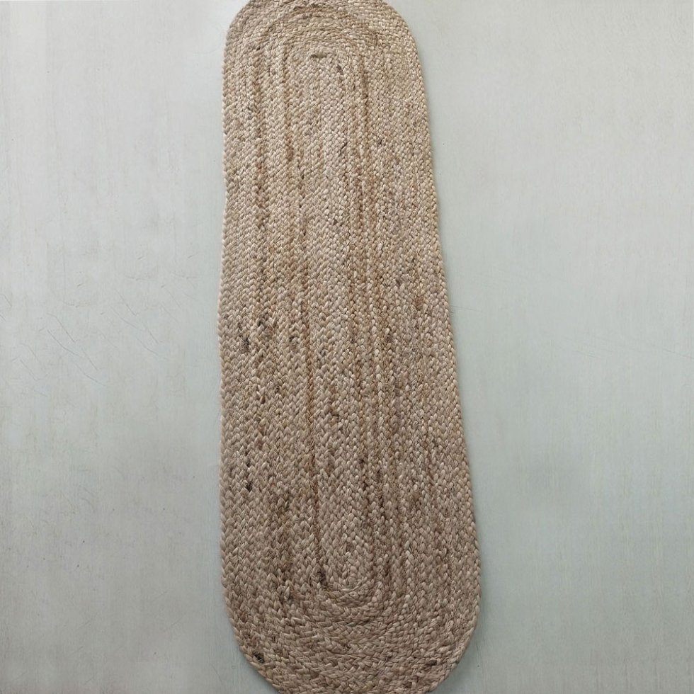 Natuurlijk gevlochten ovale jute placemats - Afbeelding 3