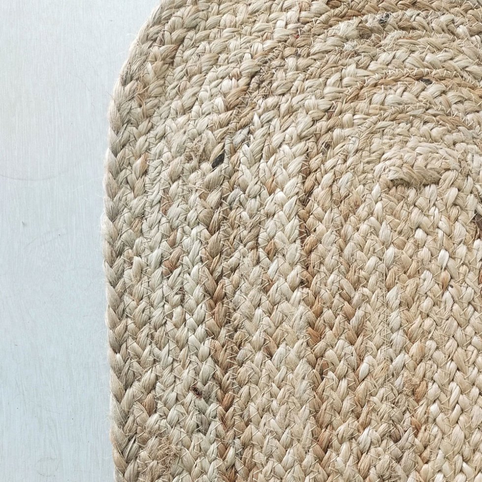 Natuurlijk gevlochten ovale jute placemats - Afbeelding 4