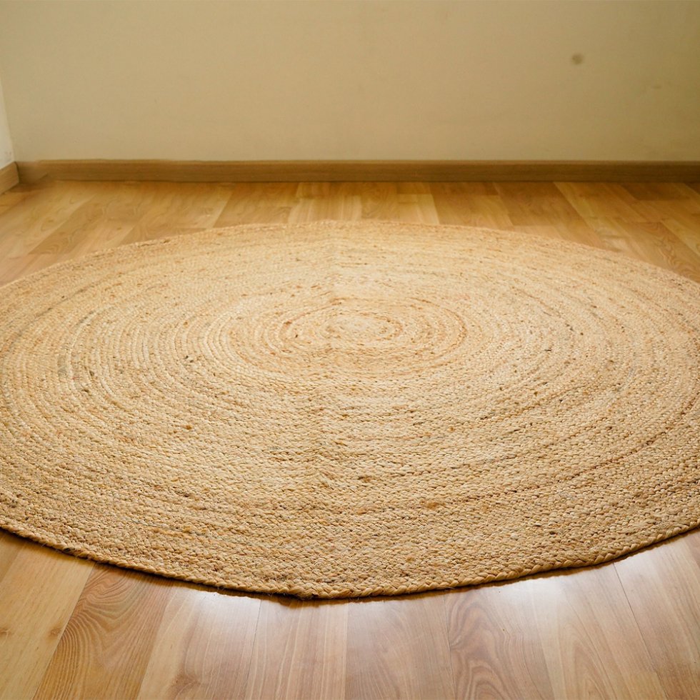 Natuurlijk gevlochten rond jute vloerkleed - Afbeelding 2