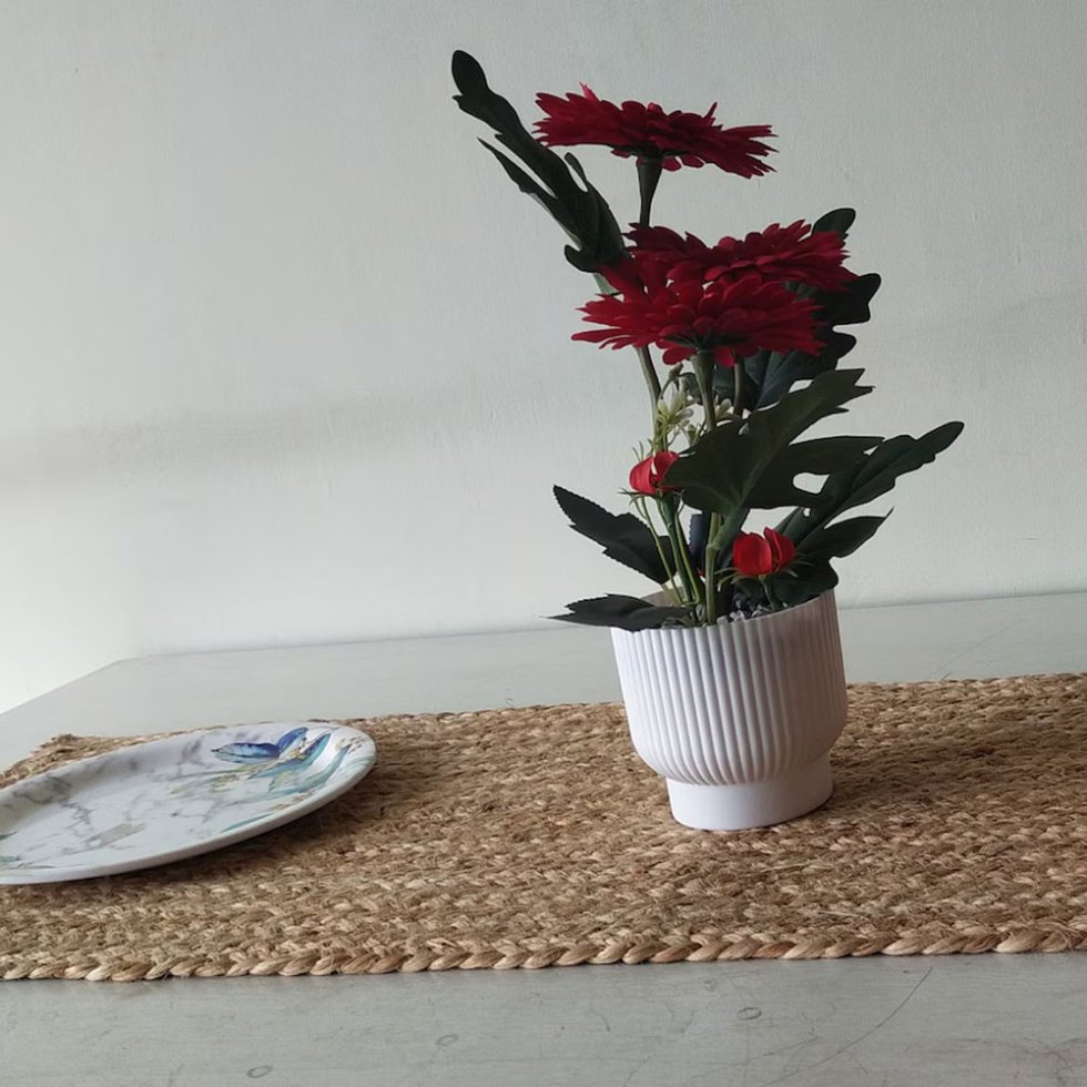 Rechthoekige placemats van natuurlijk jute - Afbeelding 4