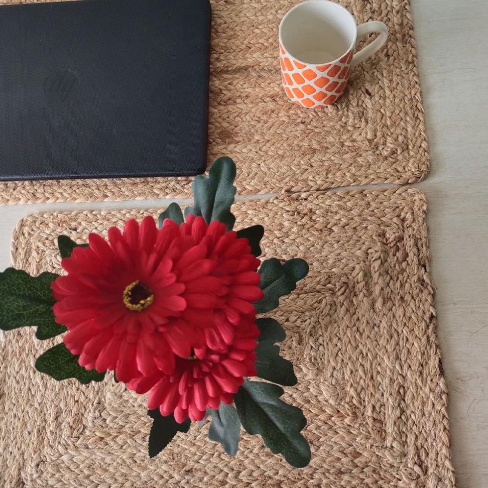 Rechthoekige placemats van natuurlijk jute - Afbeelding 2