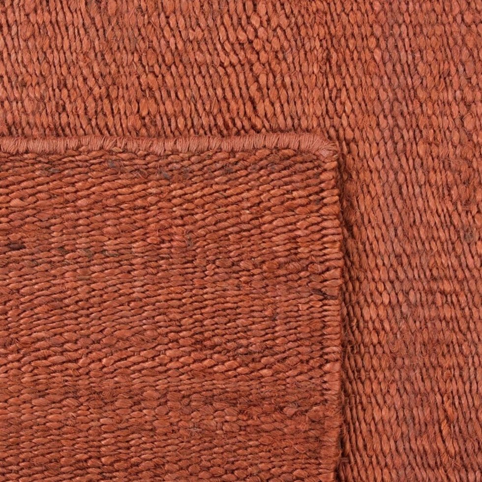 Rood jute en hennep vloerkleed - Afbeelding 5