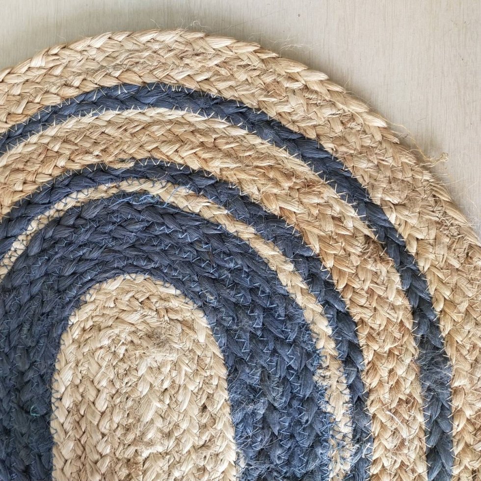 Ronde en ovale jute placemats - Afbeelding 4