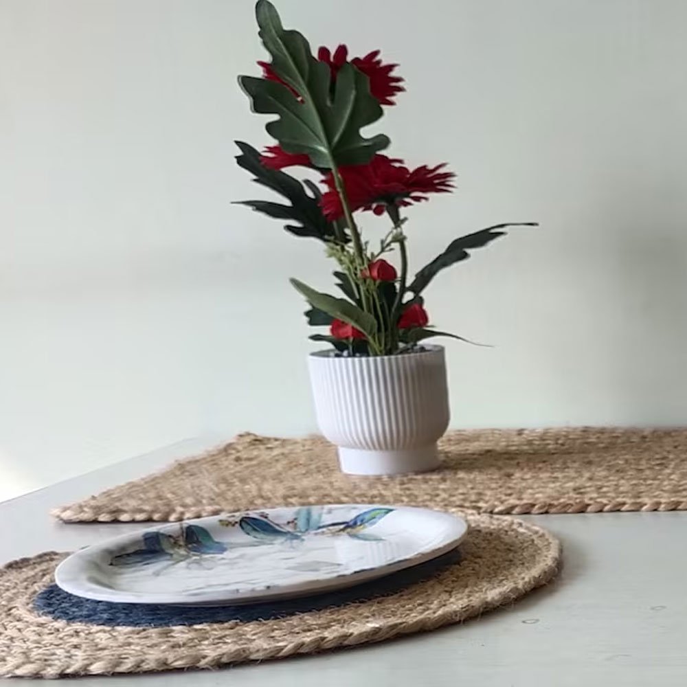 Ronde en rechthoekige jute placemats Ronde en rechthoekige jute placemats - Afbeelding 4