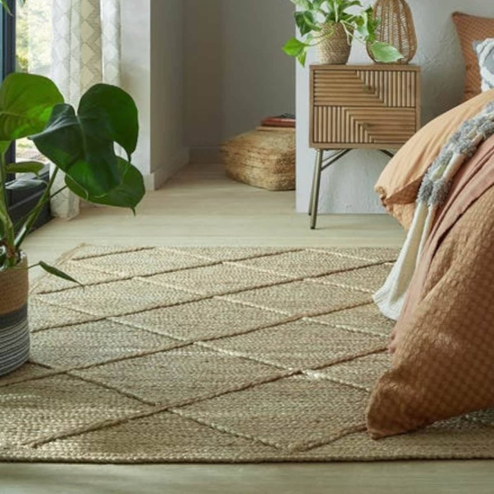 Jute vloerkleed met structuur - Afbeelding 2