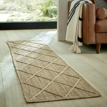 Jute vloerkleed met structuur