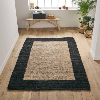 Black jute rugs