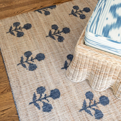 Floral jute rugs