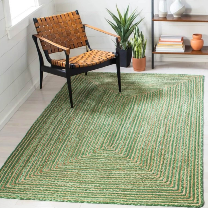 Green jute rugs