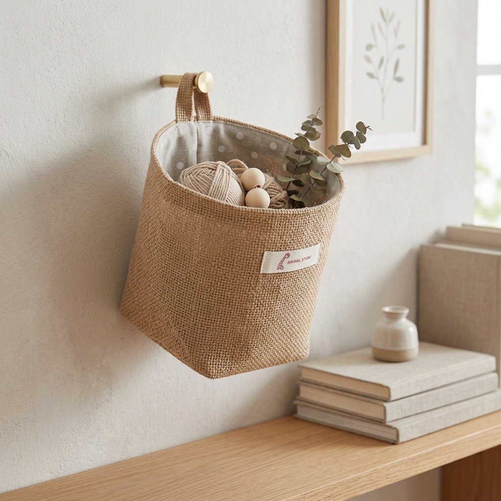 Cotton linen jute hanging basket Cotton linen jute hanging basket