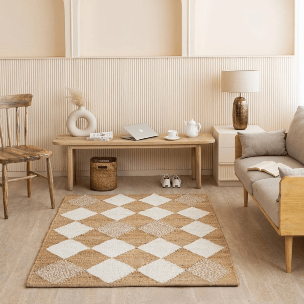 Over ons ivory jute rug main